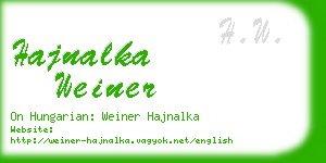 hajnalka weiner business card